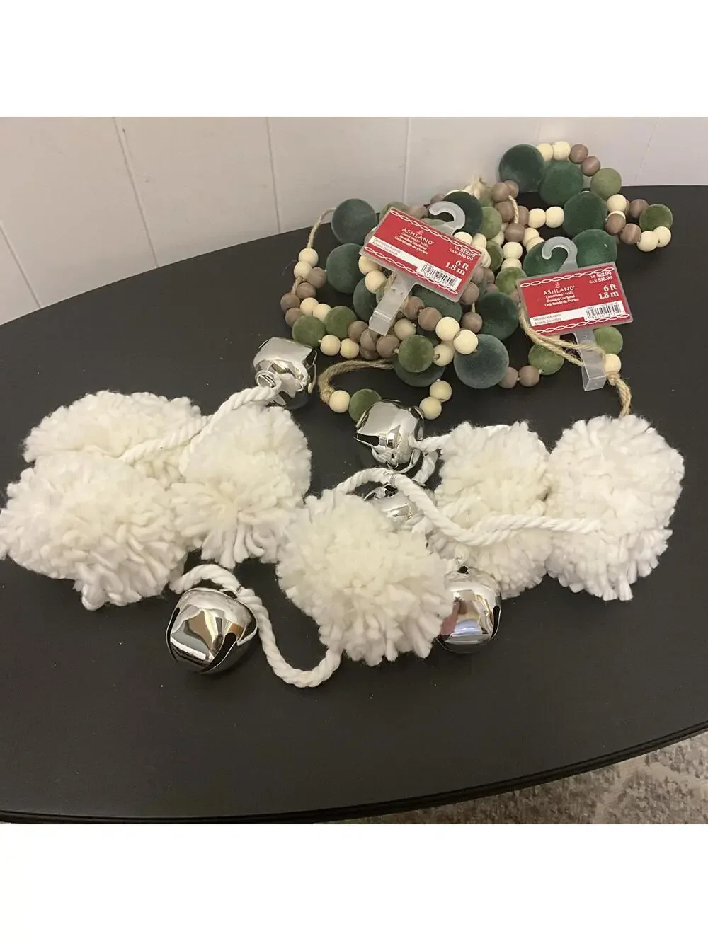 Brand New Ashland Miscellaneous Christmas Garland 6 feet with Yarn Balls
